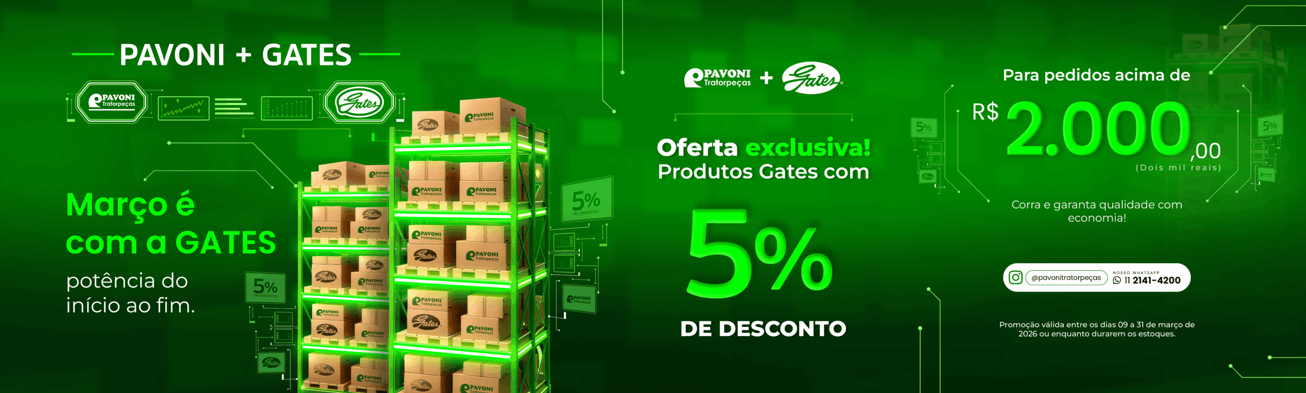 Março é com a Gates: potência do início ao fim