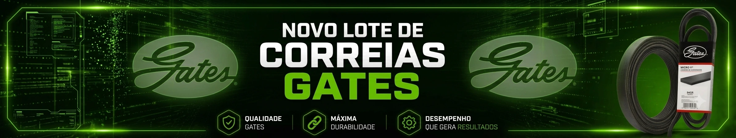 Novo Lote de Correias Gates na Pavoni Tratorpeças