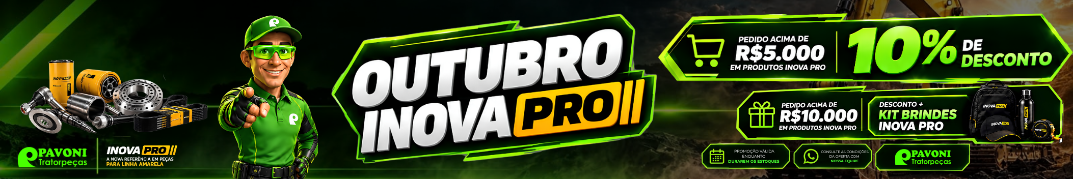 Outubro Inova Pro — desconto e brindes na Pavoni