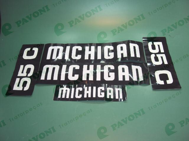 Decalque michigan 55c fundo preto