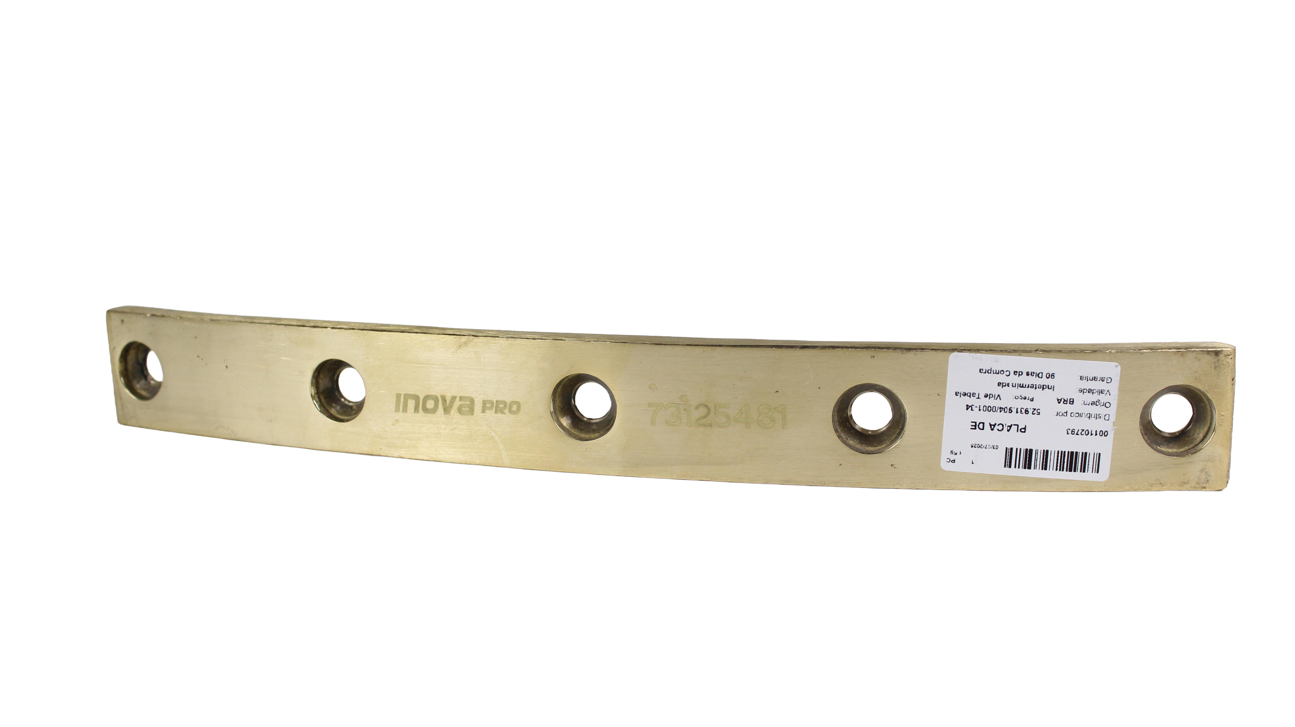 Ângulo 2 - PLACA DE DESGASTE ( BRONZE ) - Ref: 73125481 - Linha FIAT