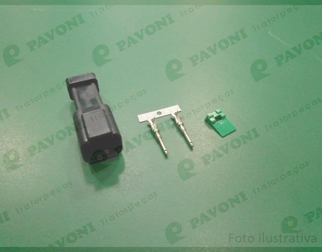 Conector deutsh s/cabo macho preto