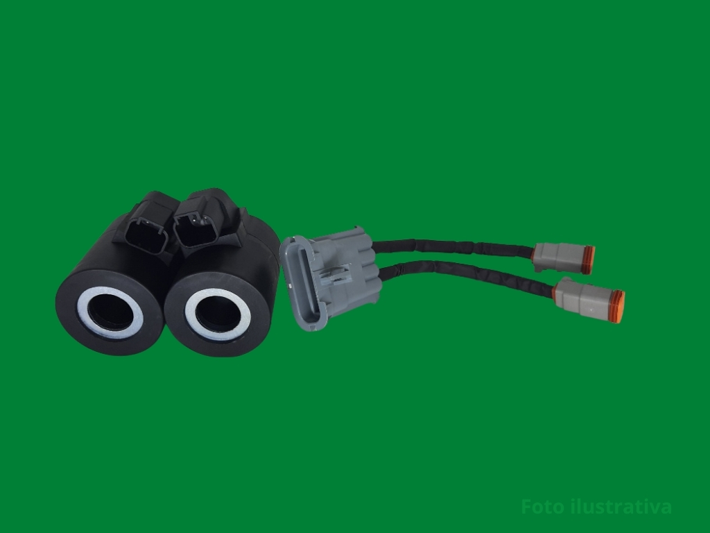 Cj 2 bobinas + conector 12v